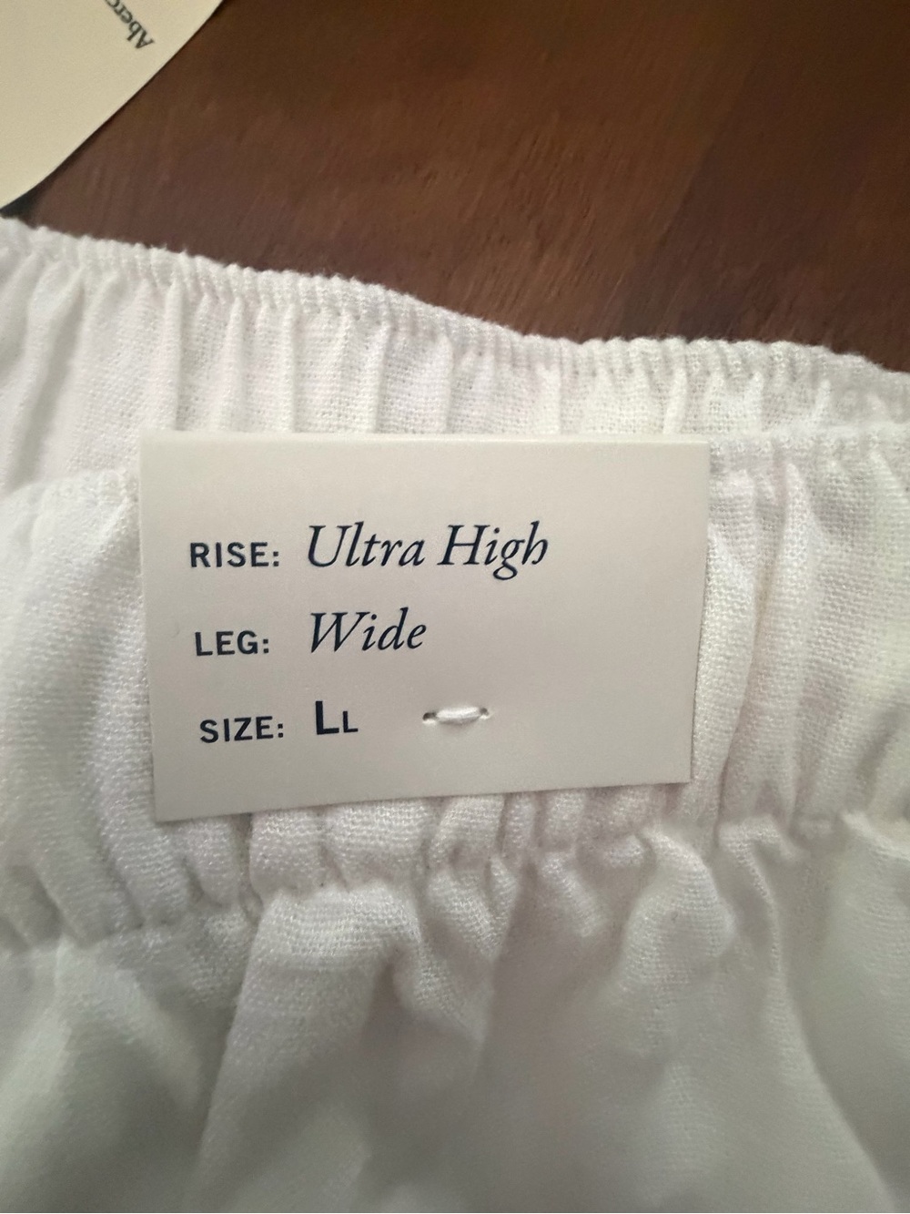 Abercrombie & Fitch White Linen Pants Large Tall NWT - Picture 3 of 7